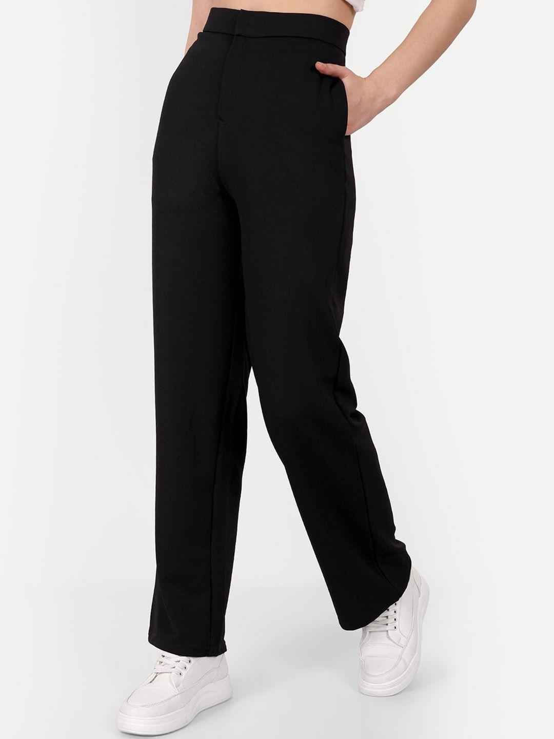 next one women smart straight fit high-rise stretchable easy wash trousers