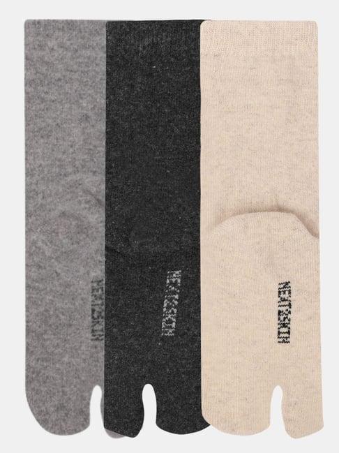 next 2 skin multicolor self design socks (pack of 3)