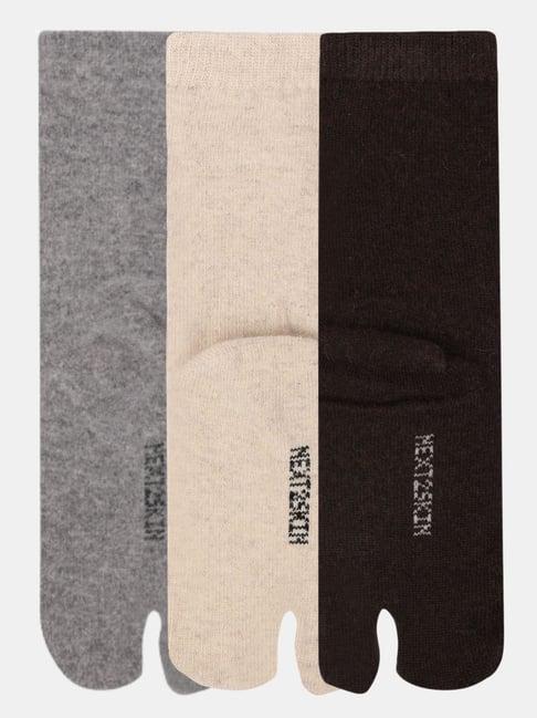 next 2 skin multicolor self design socks (pack of 3)