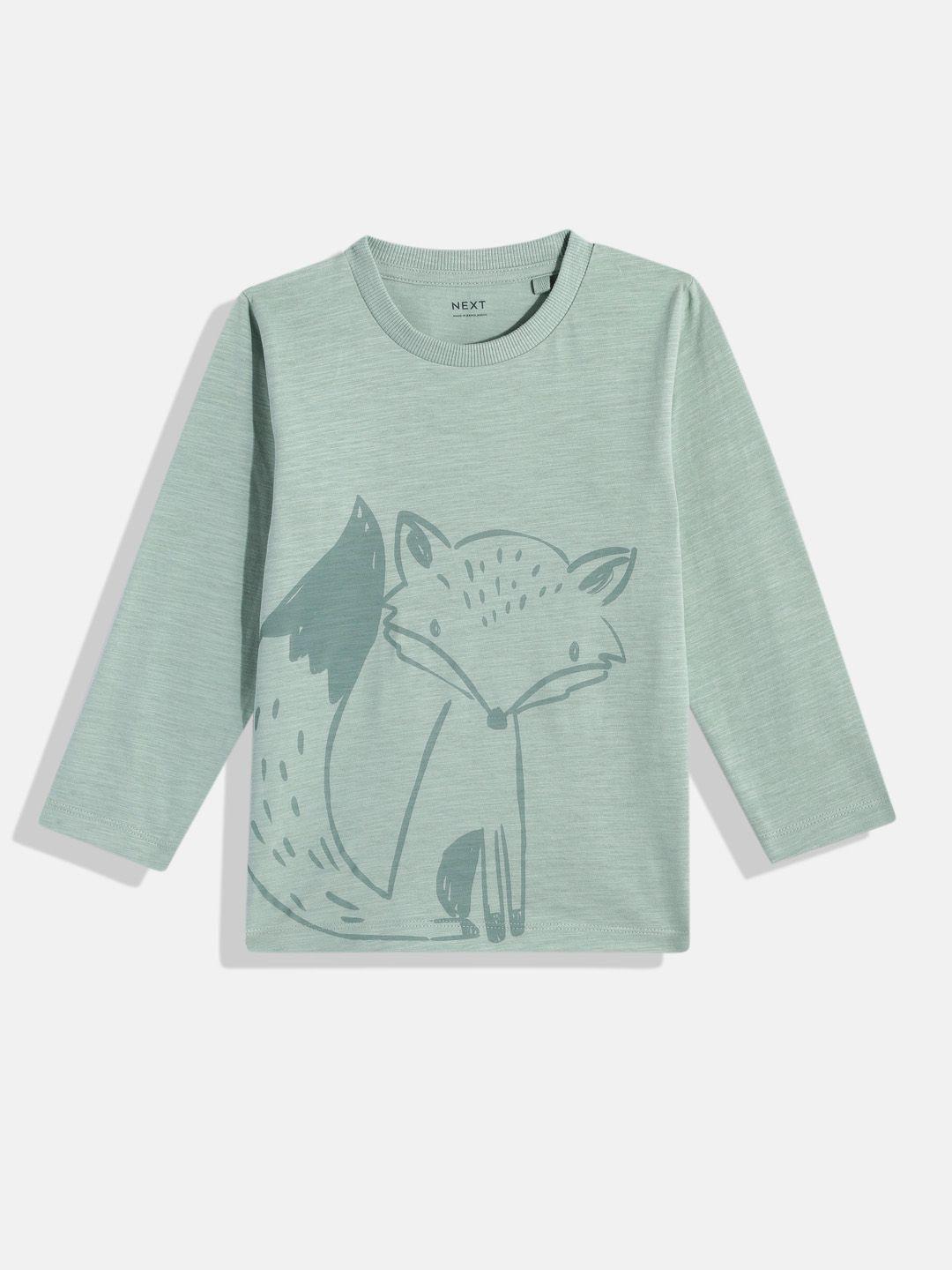 next boys baby fox print knitted pure cotton t-shirt