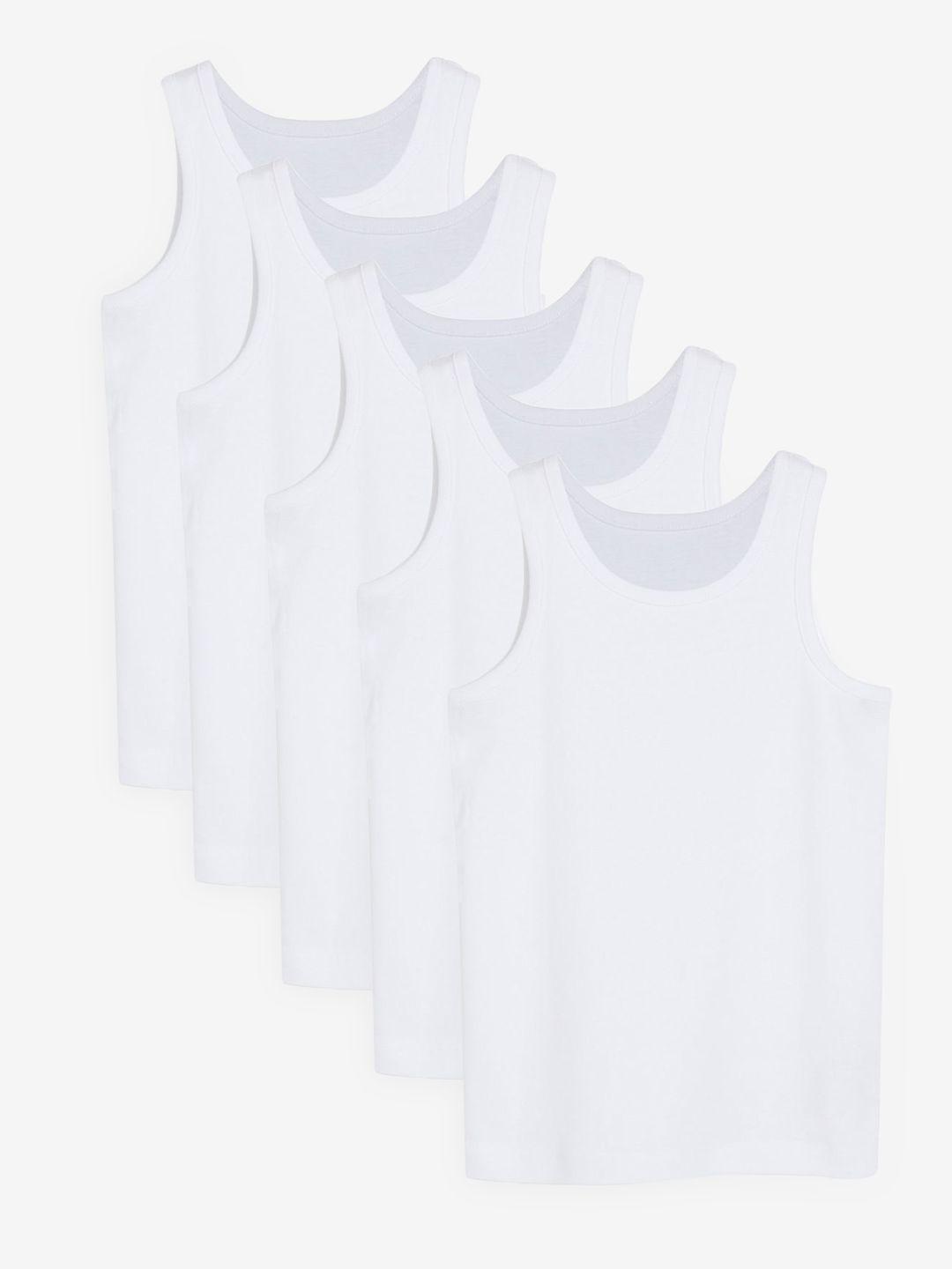 next boys pack of 5 pure cotton innerwear vests 108446