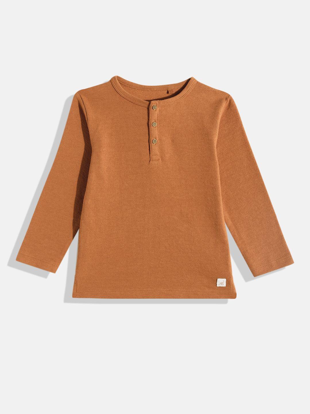 next boys solid henley neck t-shirt