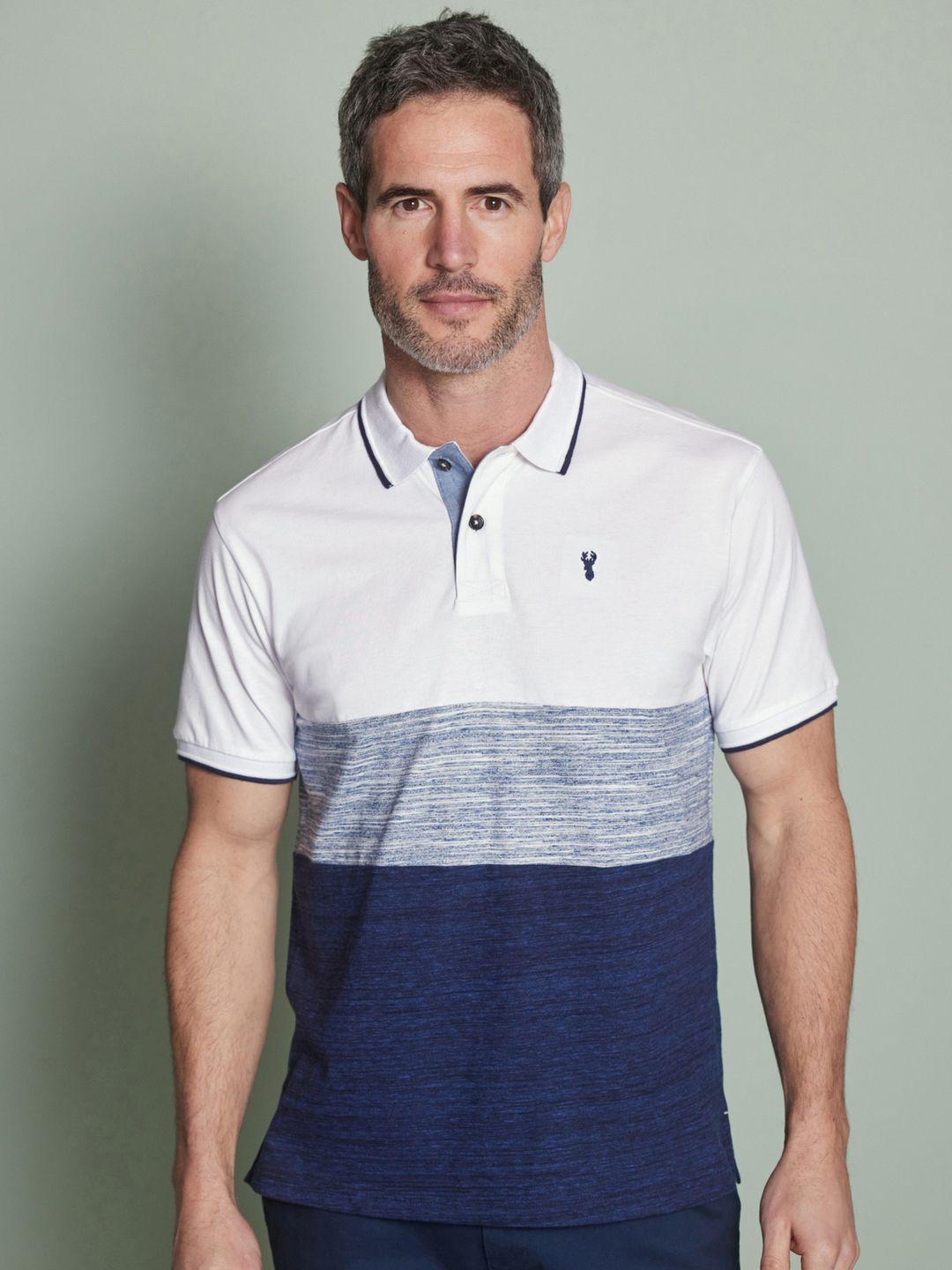 next colourblocked polo collar casual t-shirt