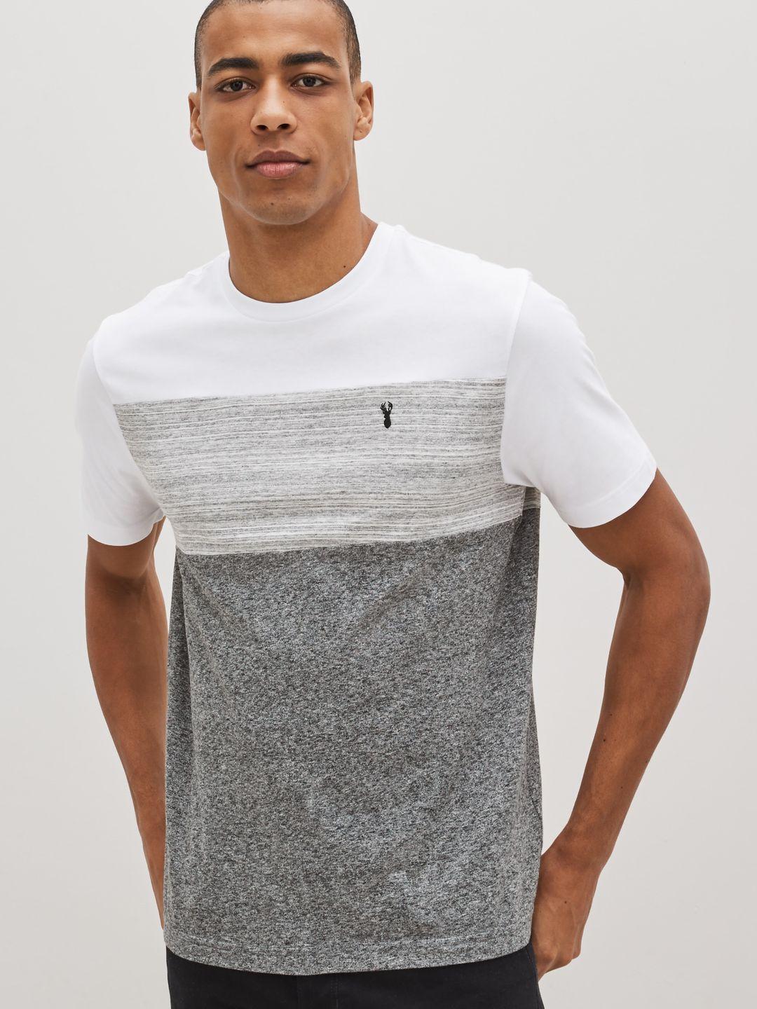 next colourblocked round-neck t-shirt