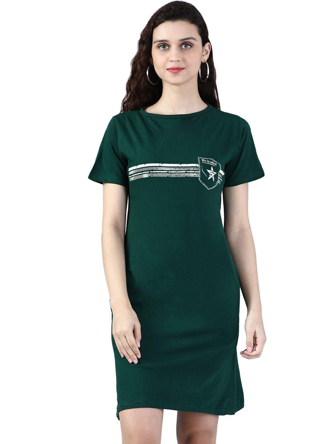 next one women green typography applique t-shirt