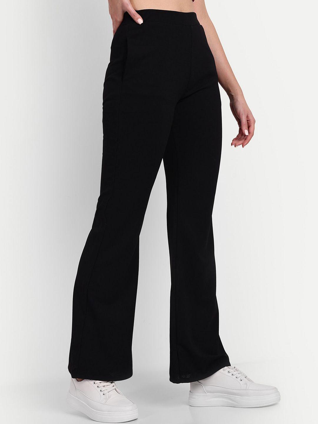 next one women relaxed flared high rise stretchable easy wash bootcut trousers