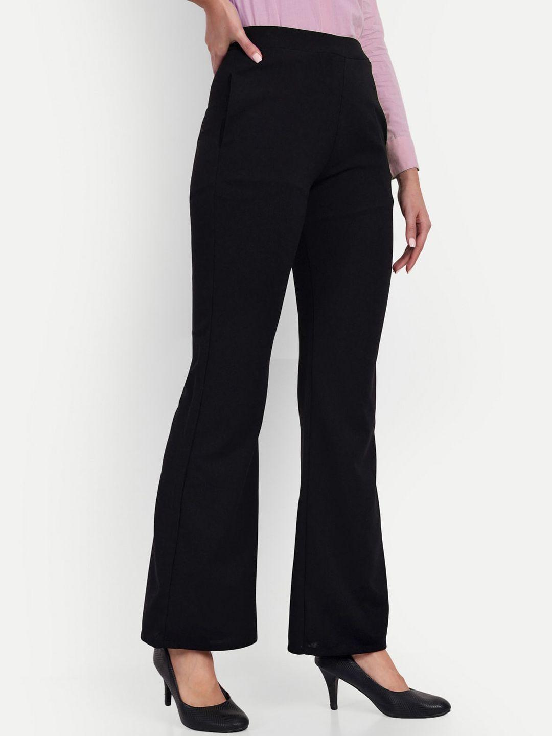 next one women relaxed flared high rise stretchable easy wash bootcut trousers