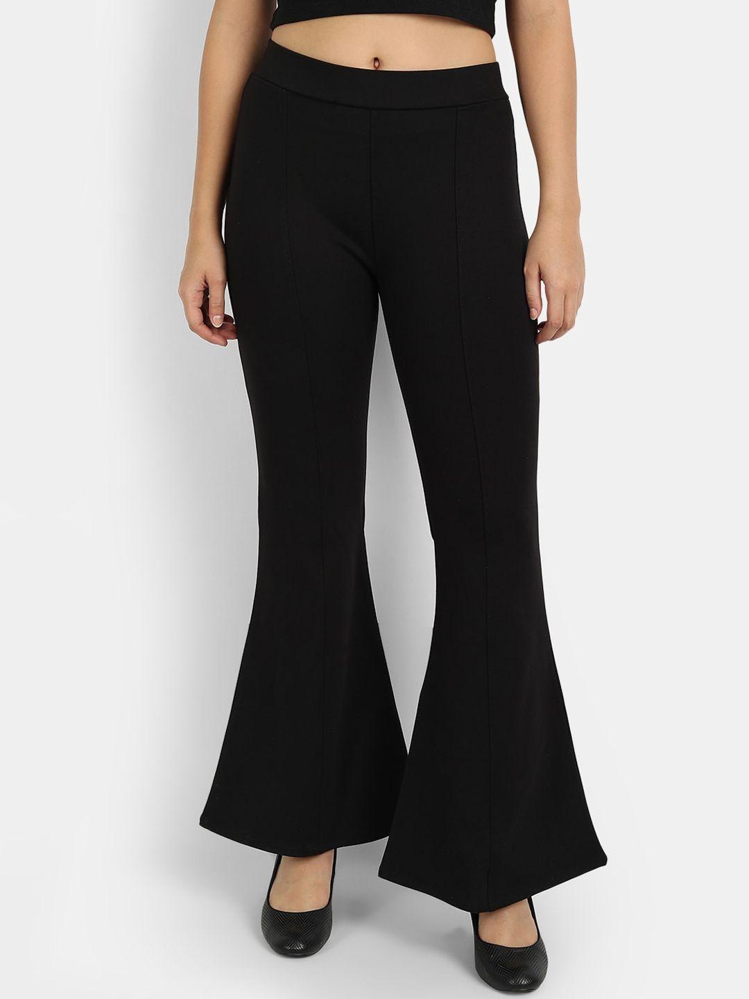 next one women relaxed straight leg flared high-rise easy wash trousers
