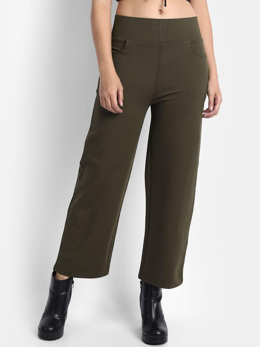 next one women relaxed straight leg straight fit high-rise easy wash trousers