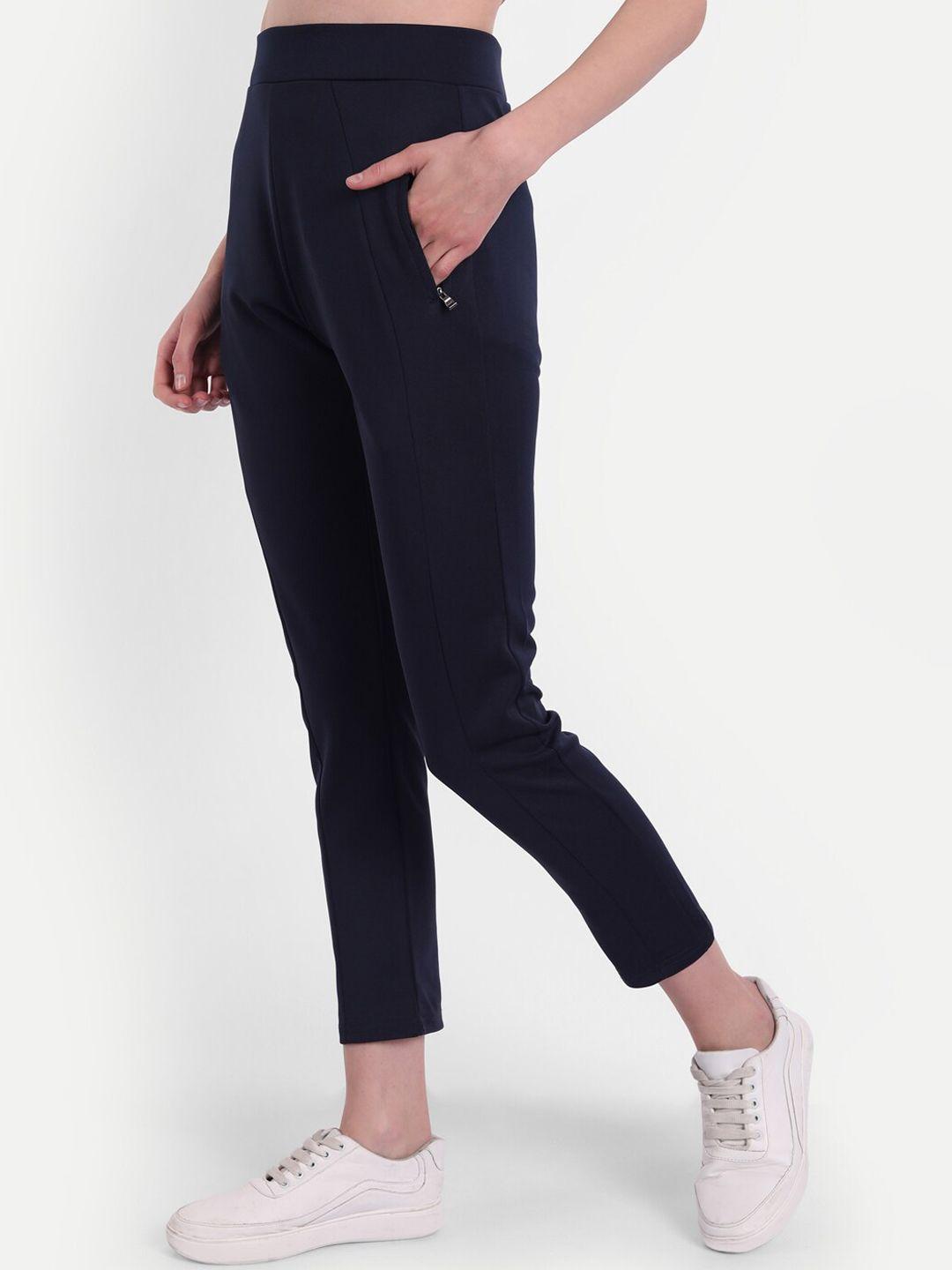 next one women slim-fit stretchable high- rise training or gym track pants