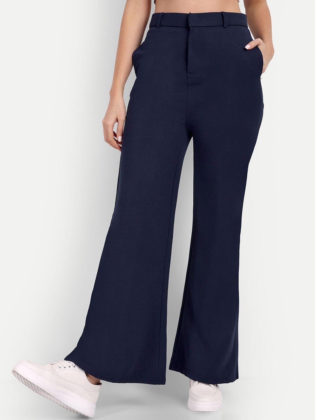 next one women smart flared high-rise easy wash trousers