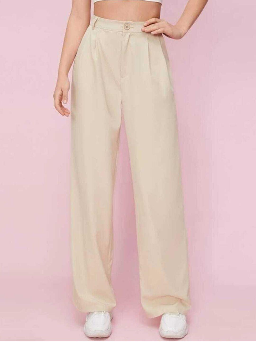 next one women smart high-rise easy wash cotton loose fit parallel trousers