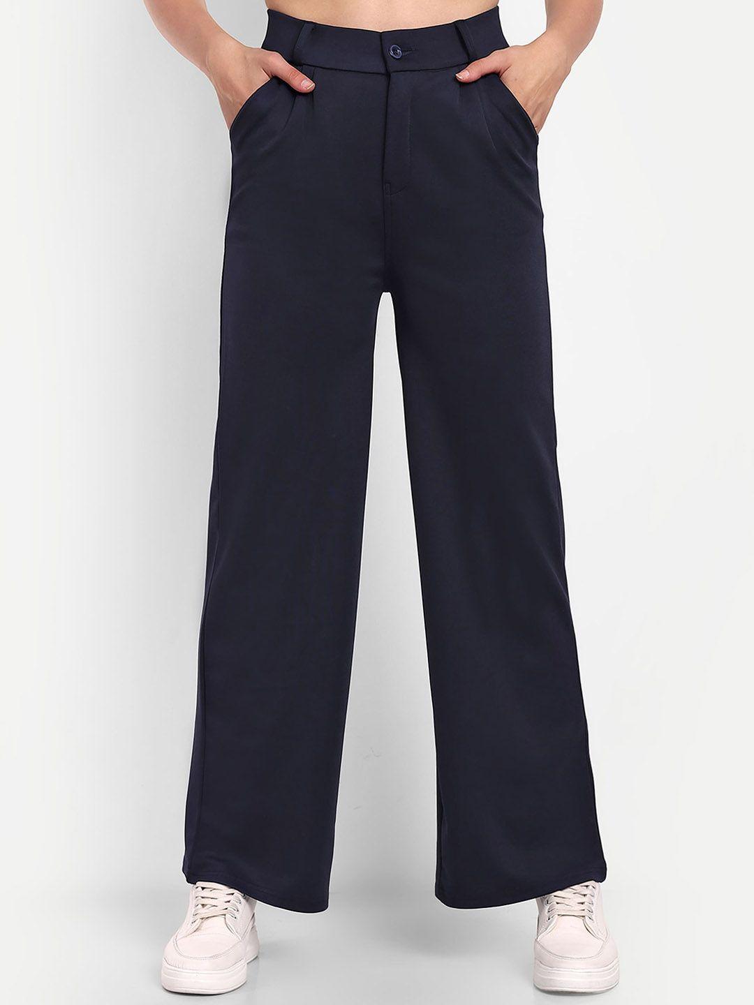 next one women smart loose fit high-rise easy wash formal trousers