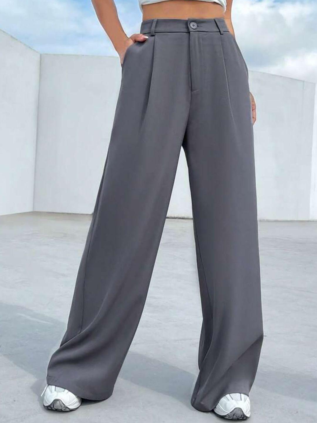 next one women smart loose fit high-rise easy wash parallel trousers