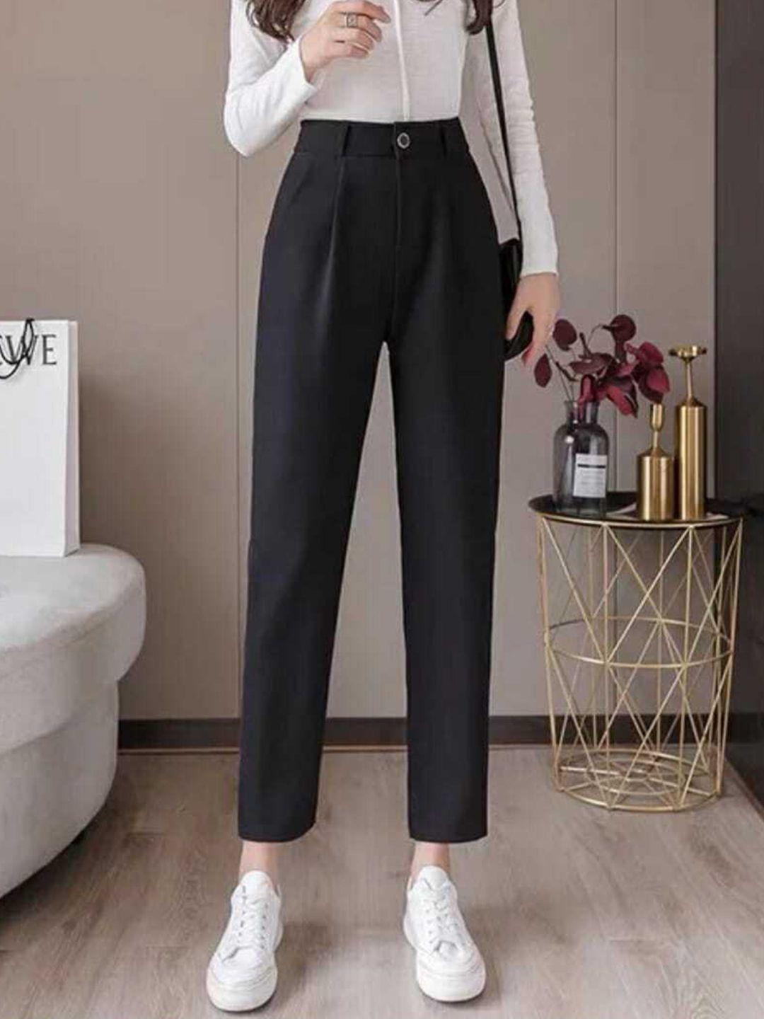 next one women smart slim fit high-rise easy wash trousers