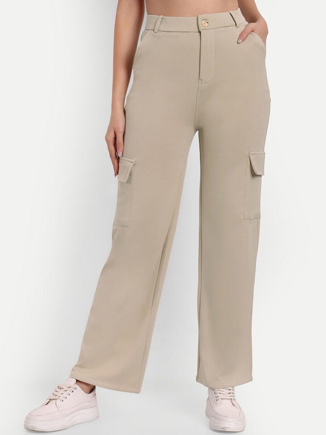 next one women smart straight fit high-rise easy wash cargo trousers