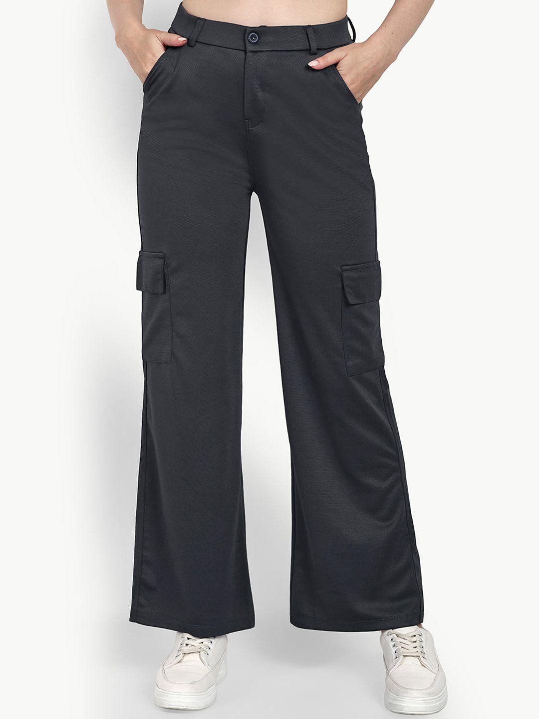 next one women smart straight fit high-rise easy wash cargos trousers