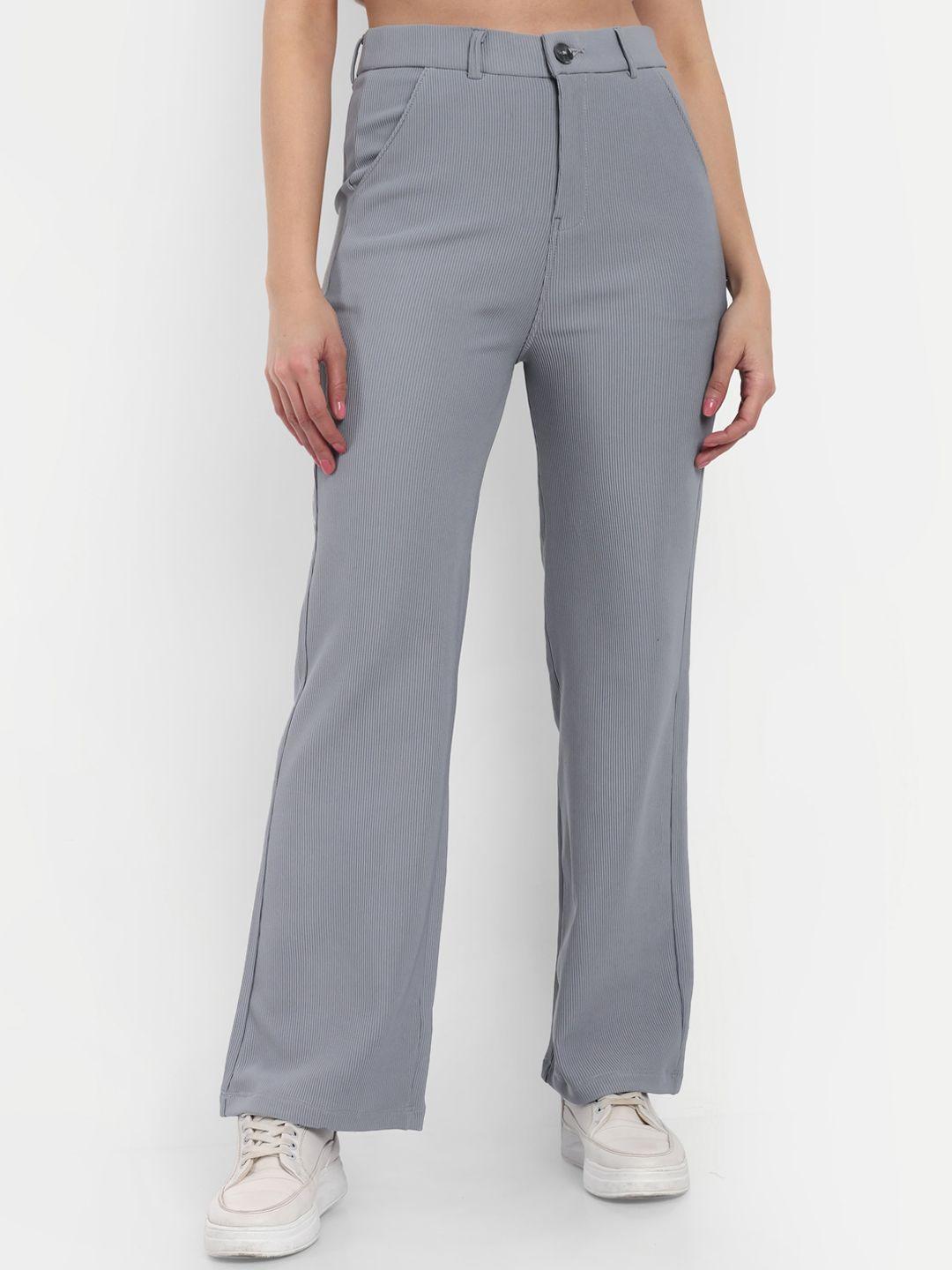 next one women smart straight fit high-rise easy wash corduroy trousers