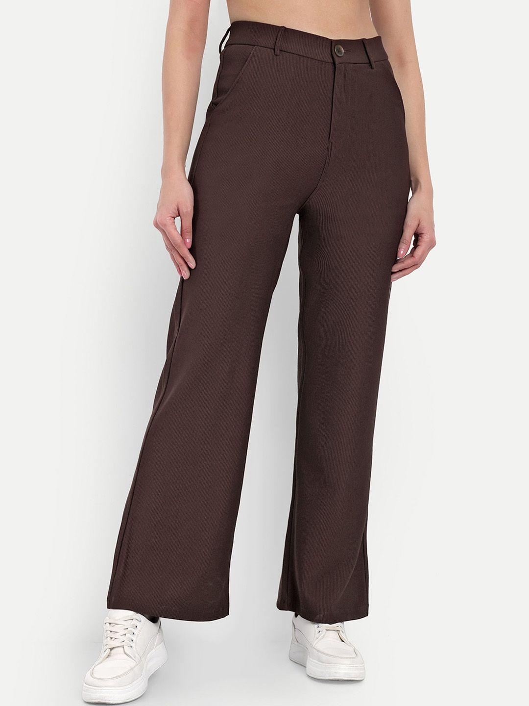 next one women smart straight fit high-rise easy wash corduroy trousers