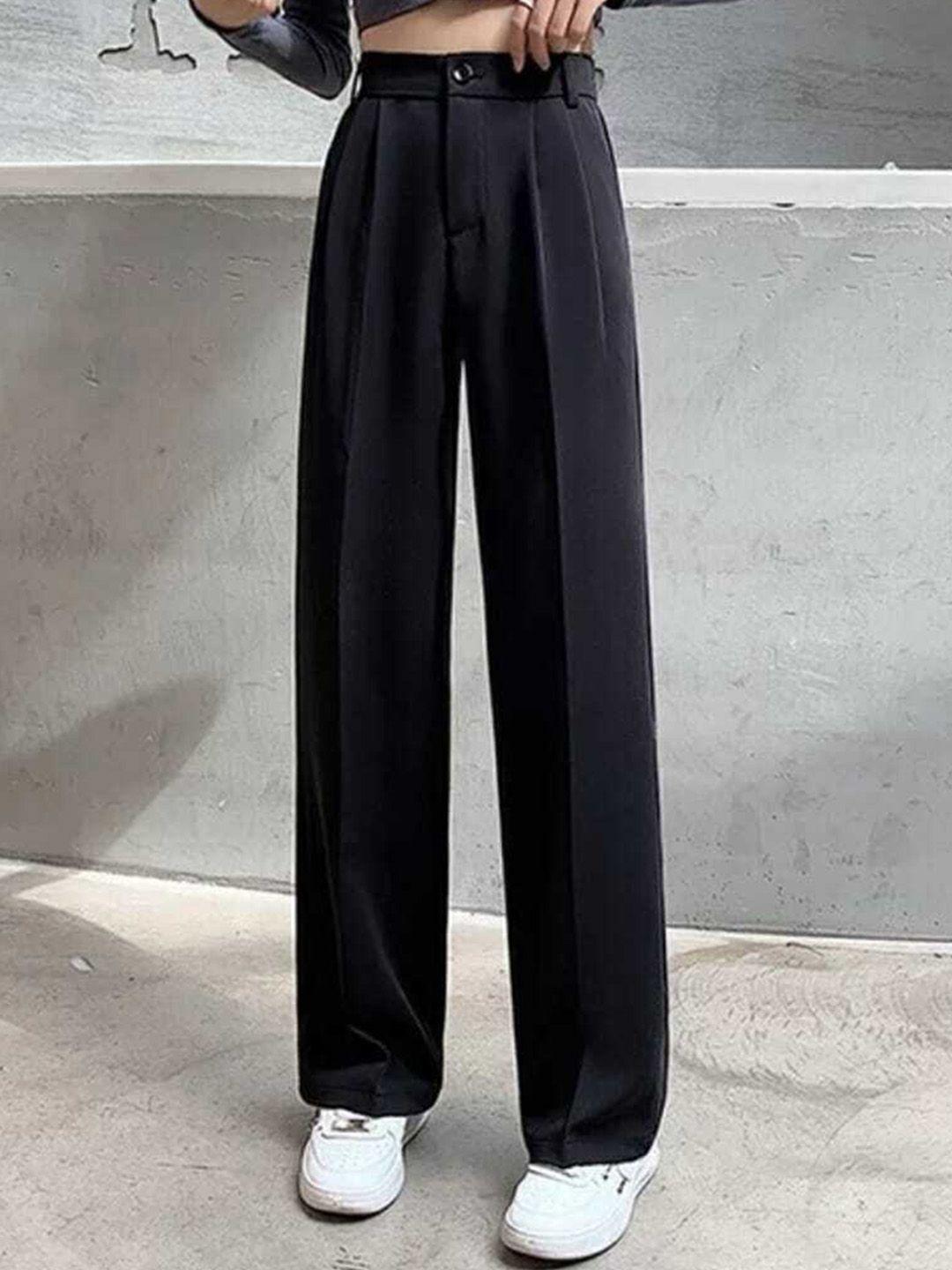 next one women tailored loose fit high-rise easy wash pleated trousers