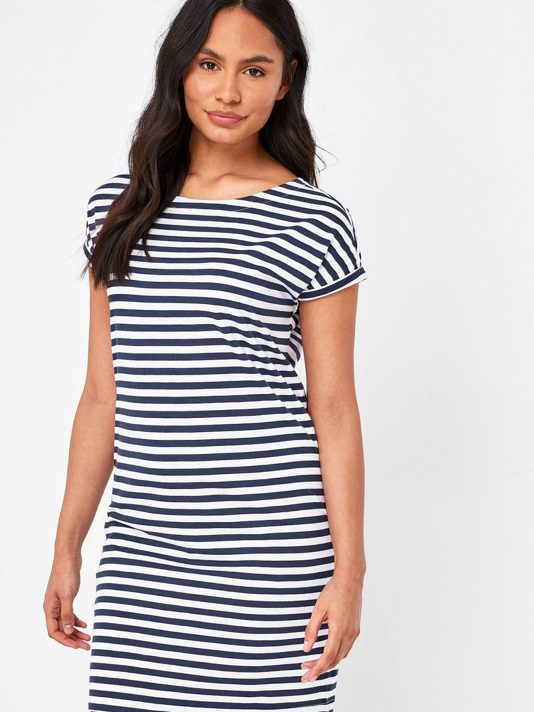 next pure cotton relaxed striped t-shirt dress