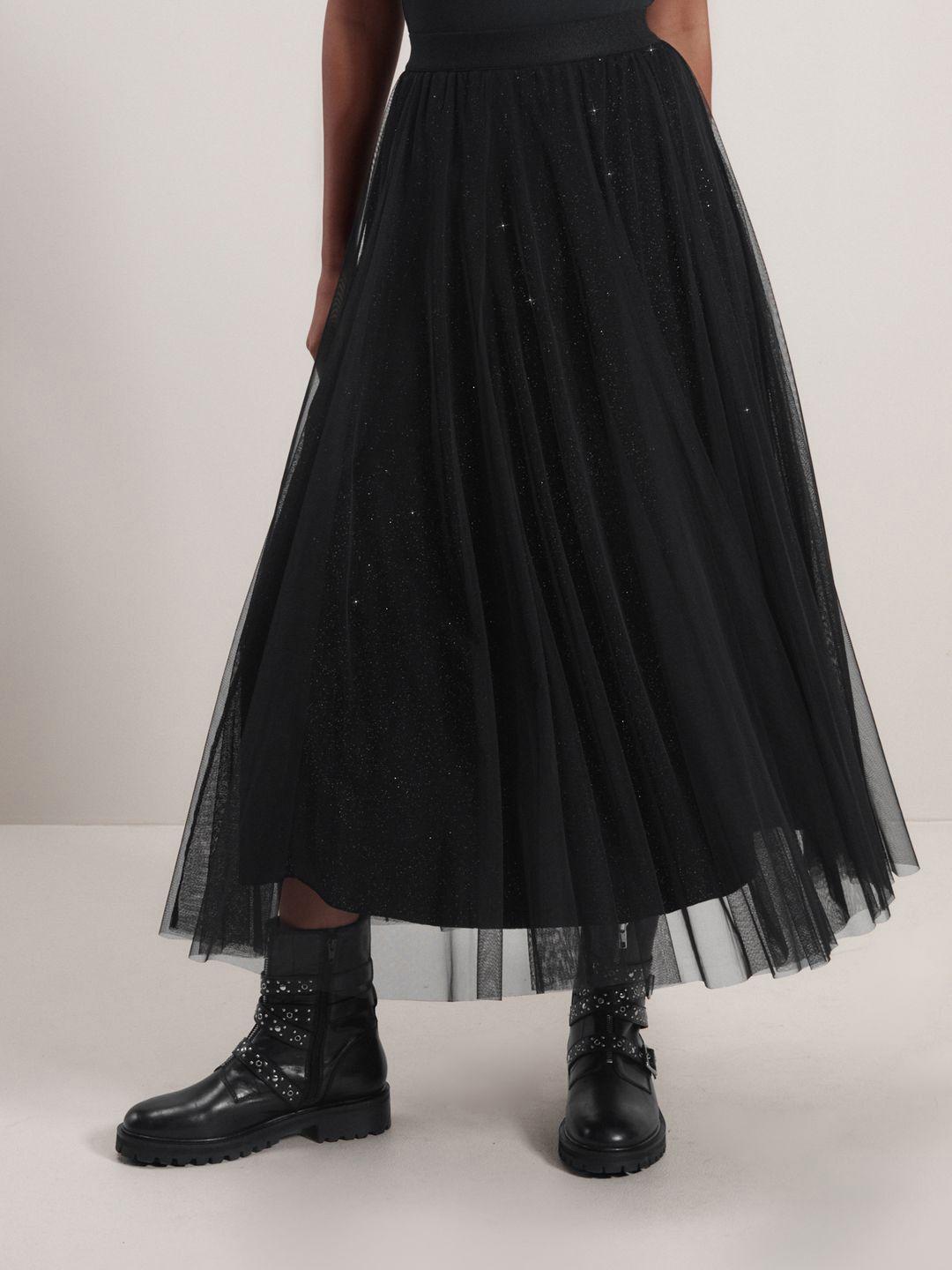 next women embellished midi length flared tulle skirt