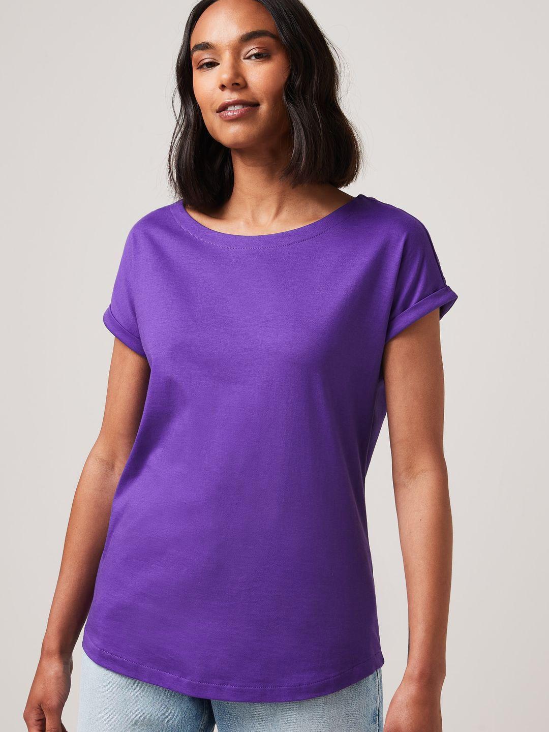 next women extended sleeves pure cotton t-shirt