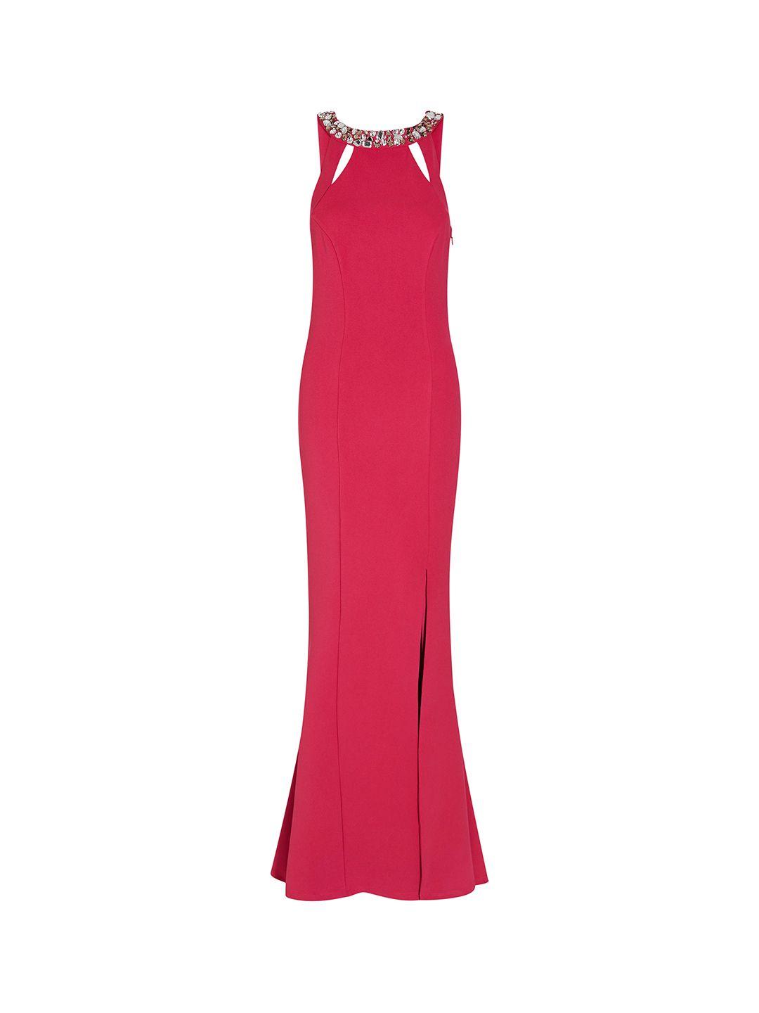 next women red embellished maxi dress