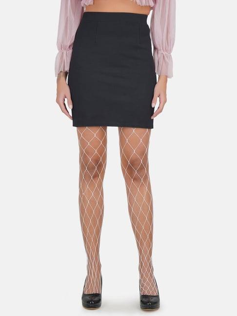 next2skin white fishnet pattern mesh pantyhose stockings (extra large net)