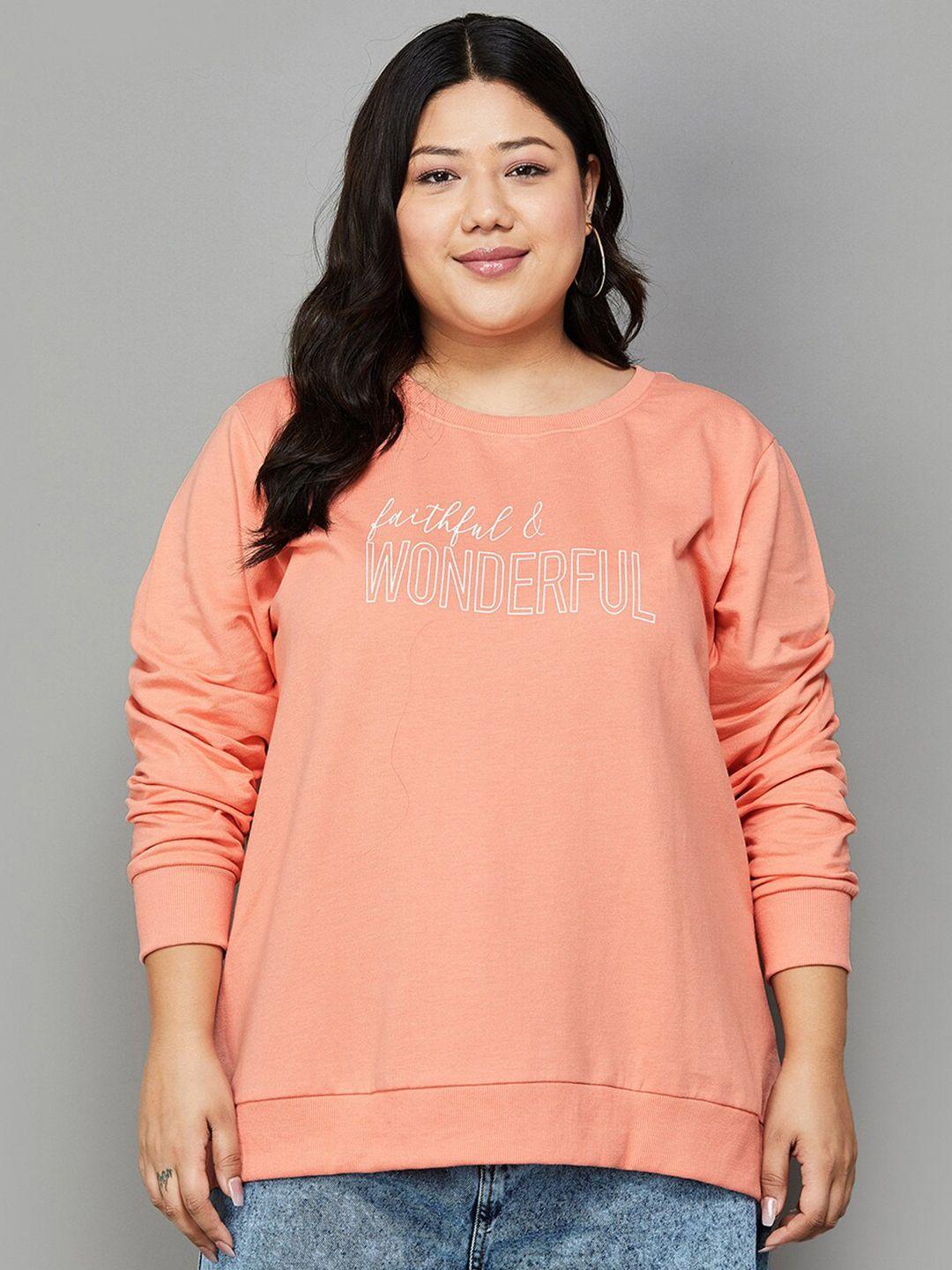 nexus by lifestyle plus size typography printed cotton pullover