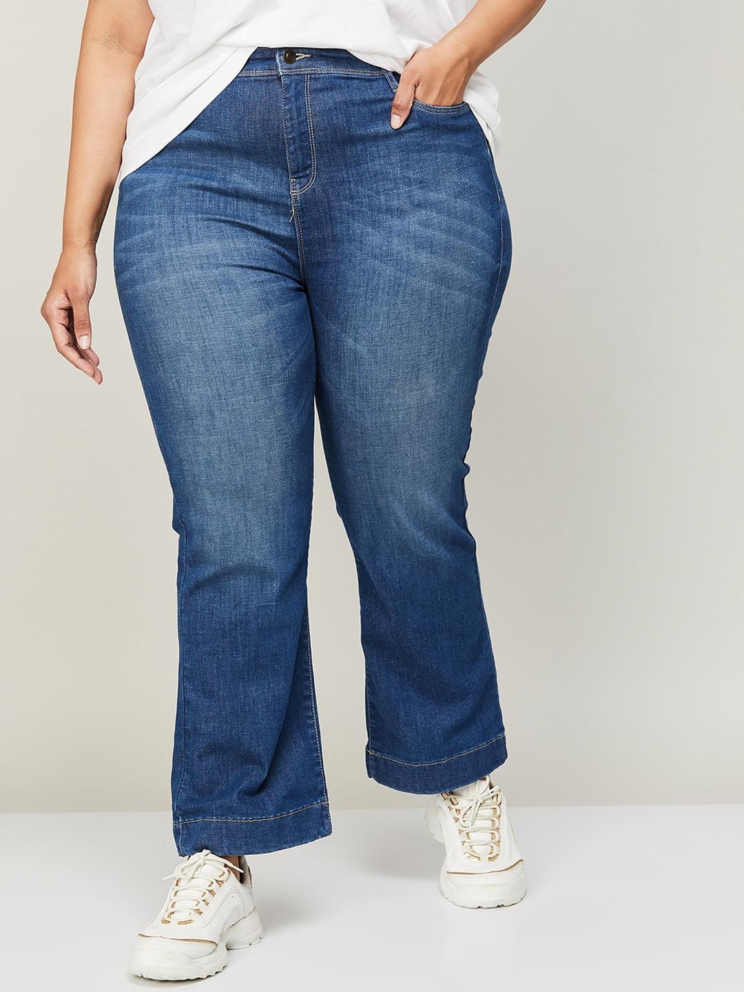 nexus women plus size high-rise light fade cotton jeans