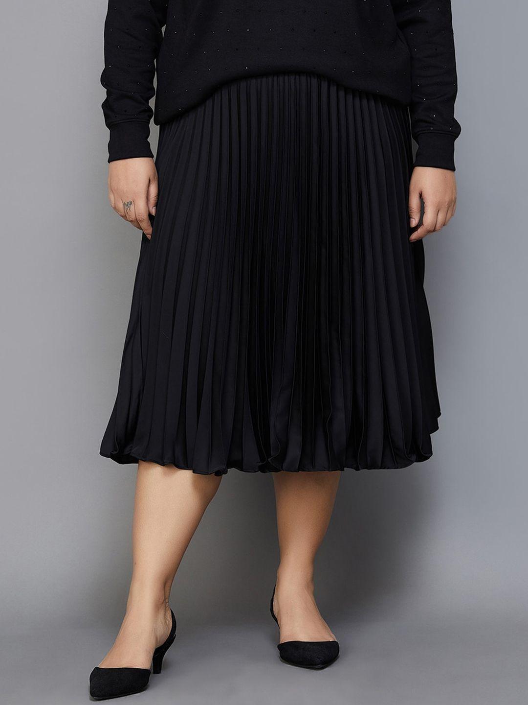 nexus by lifestyle a-line accordion pleated skirt