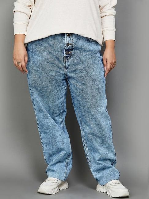 nexus by lifestyle blue cotton mid rise jeans