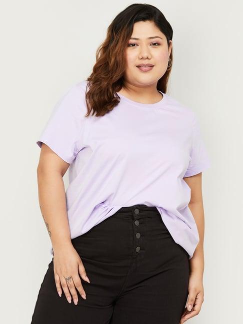 nexus by lifestyle lilac cotton t-shirt