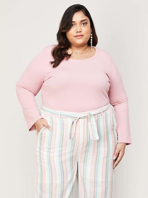 nexus by lifestyle pink striped top