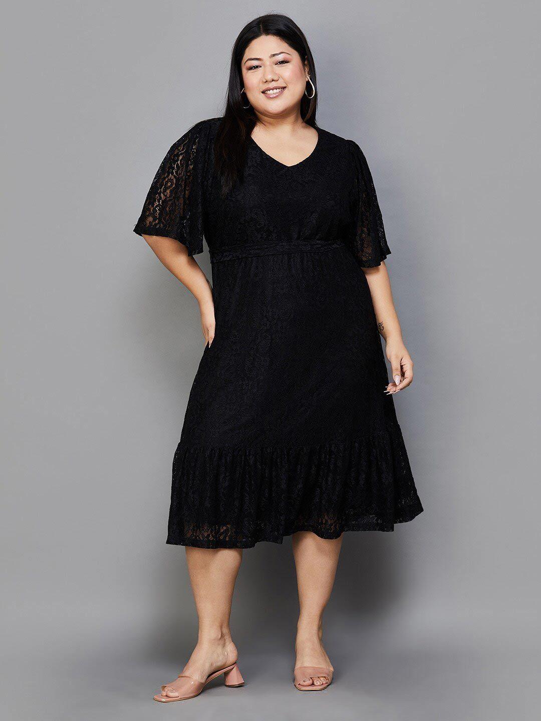 nexus by lifestyle plus size extended sleeves shirt style midi dress