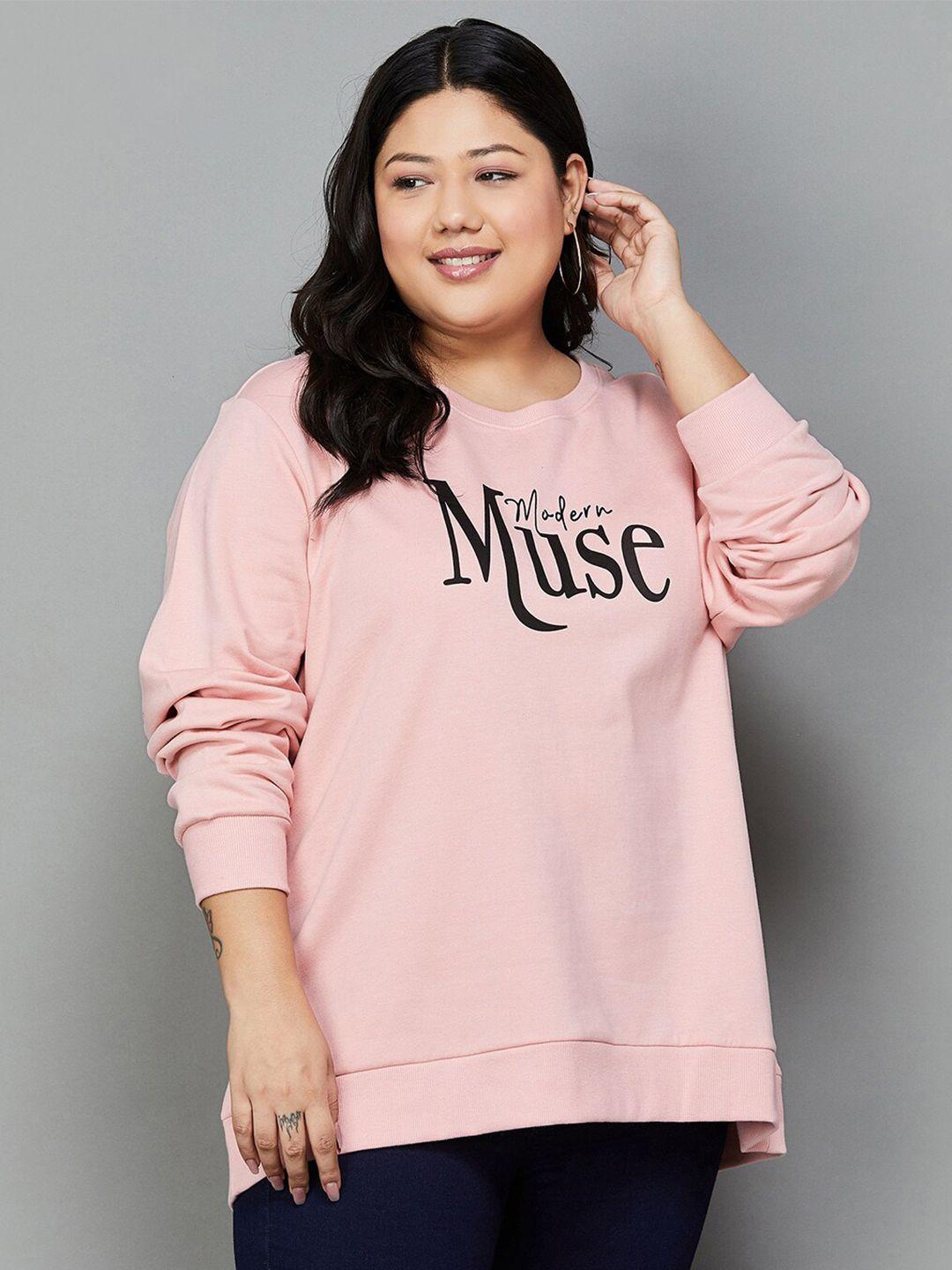 nexus by lifestyle plus size typography printed cotton pullover