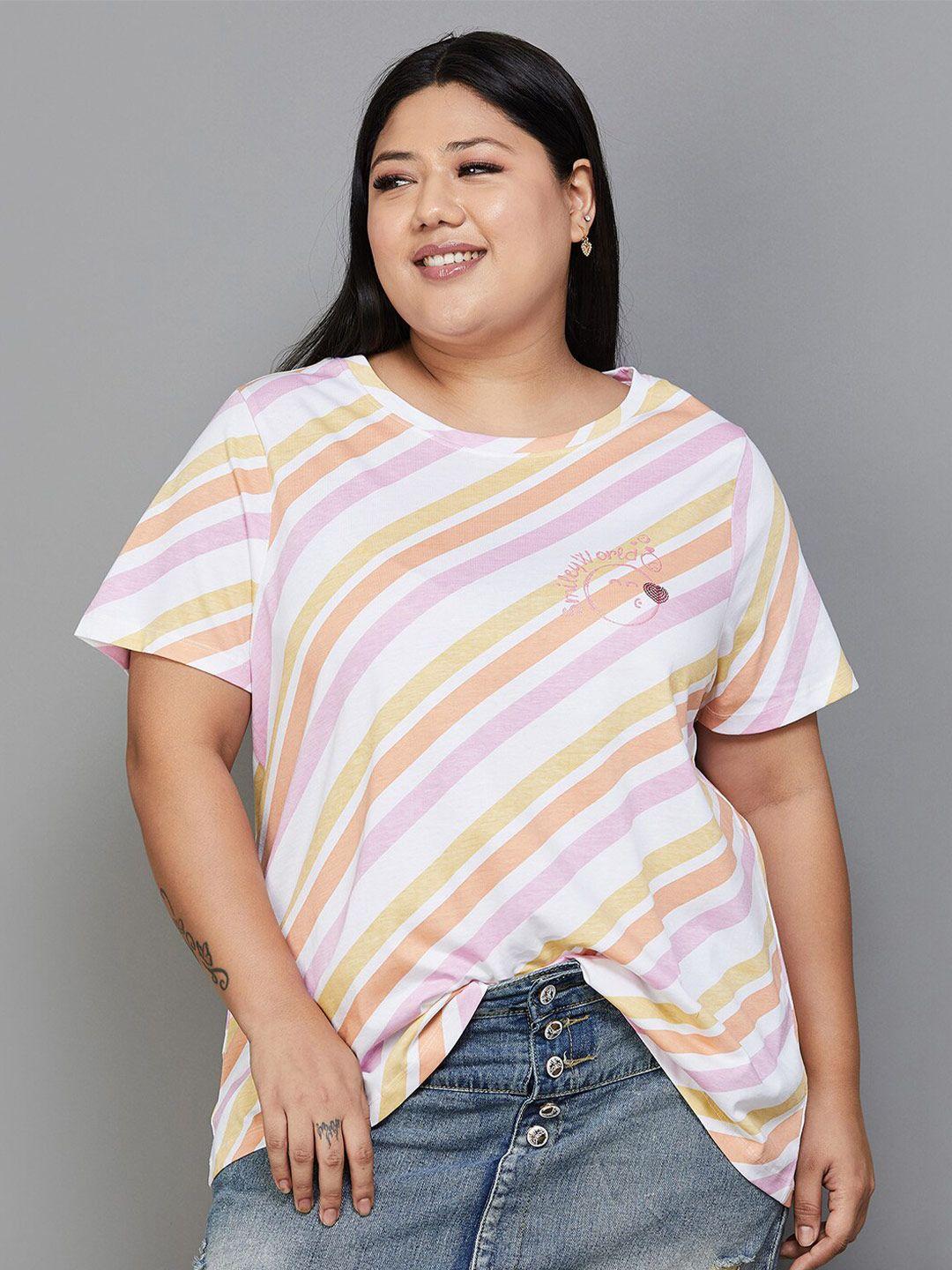 nexus by lifestyle striped cotton t shirt