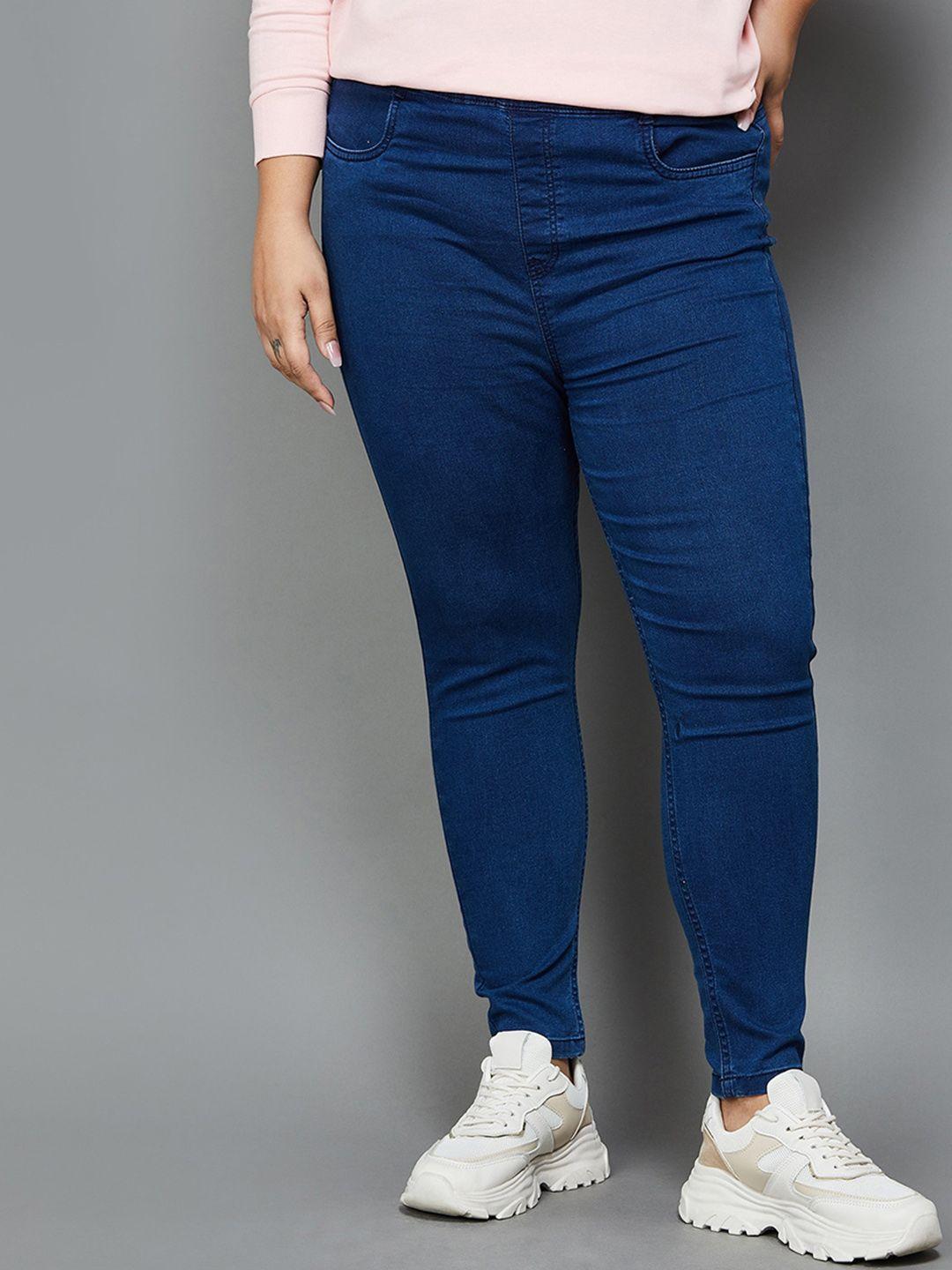 nexus by lifestyle women plus size mid-rise clean look cotton jeans