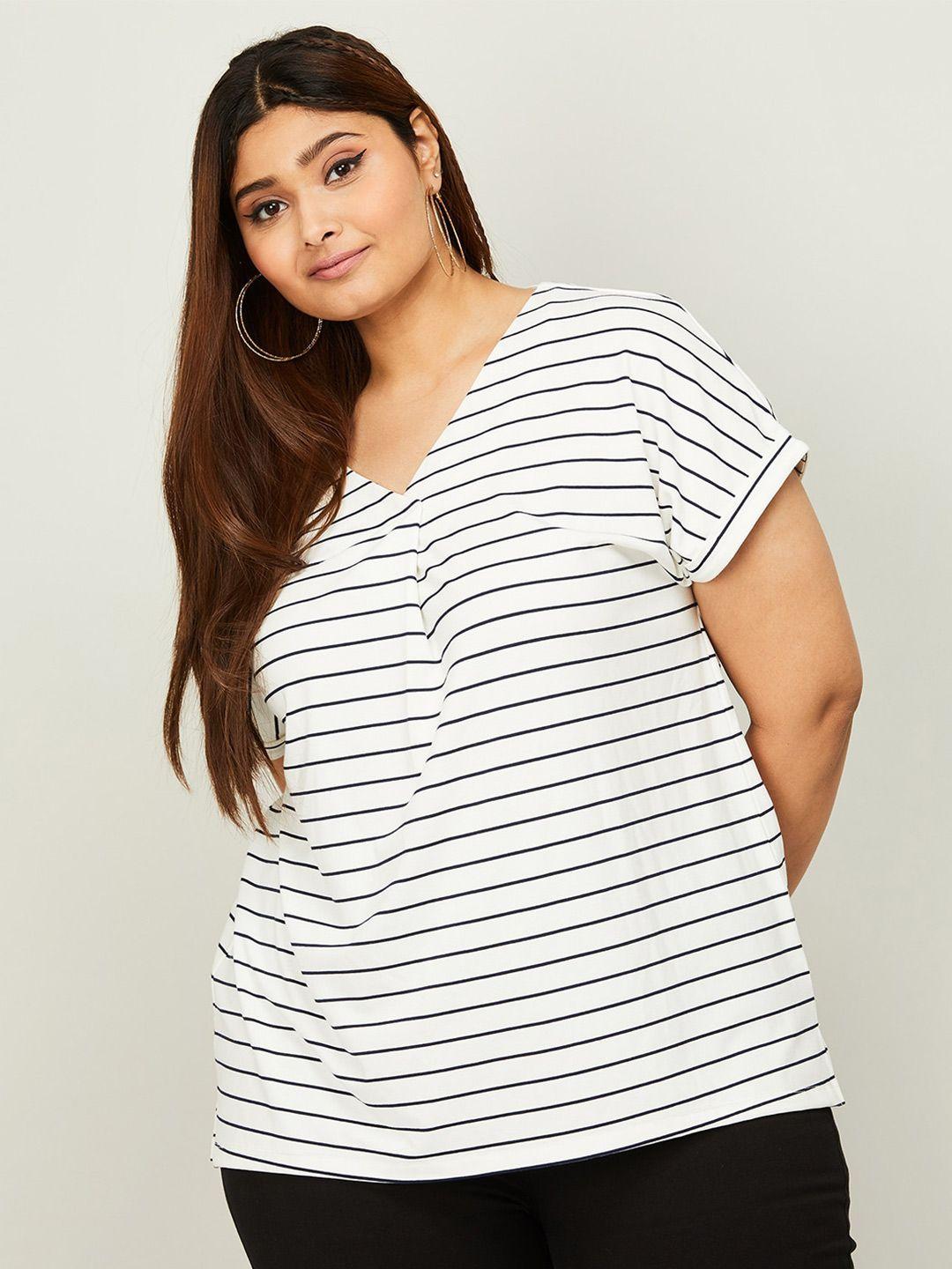 nexus v-neck striped wrap top