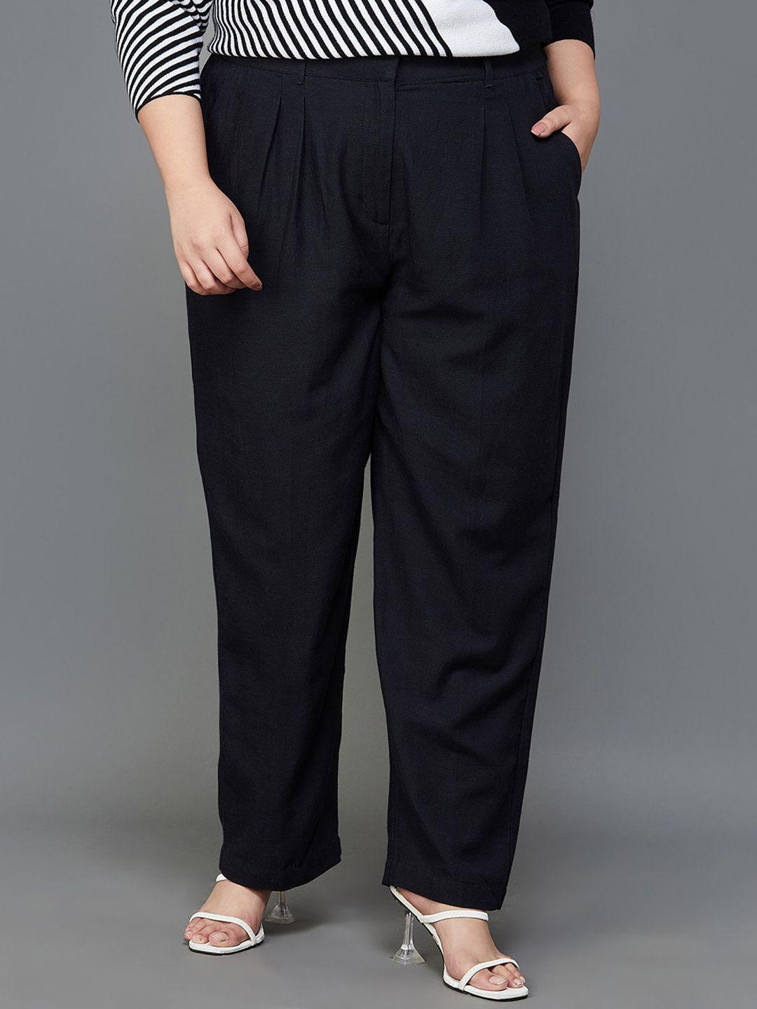 nexus women mid- rise pleated parallel trousers