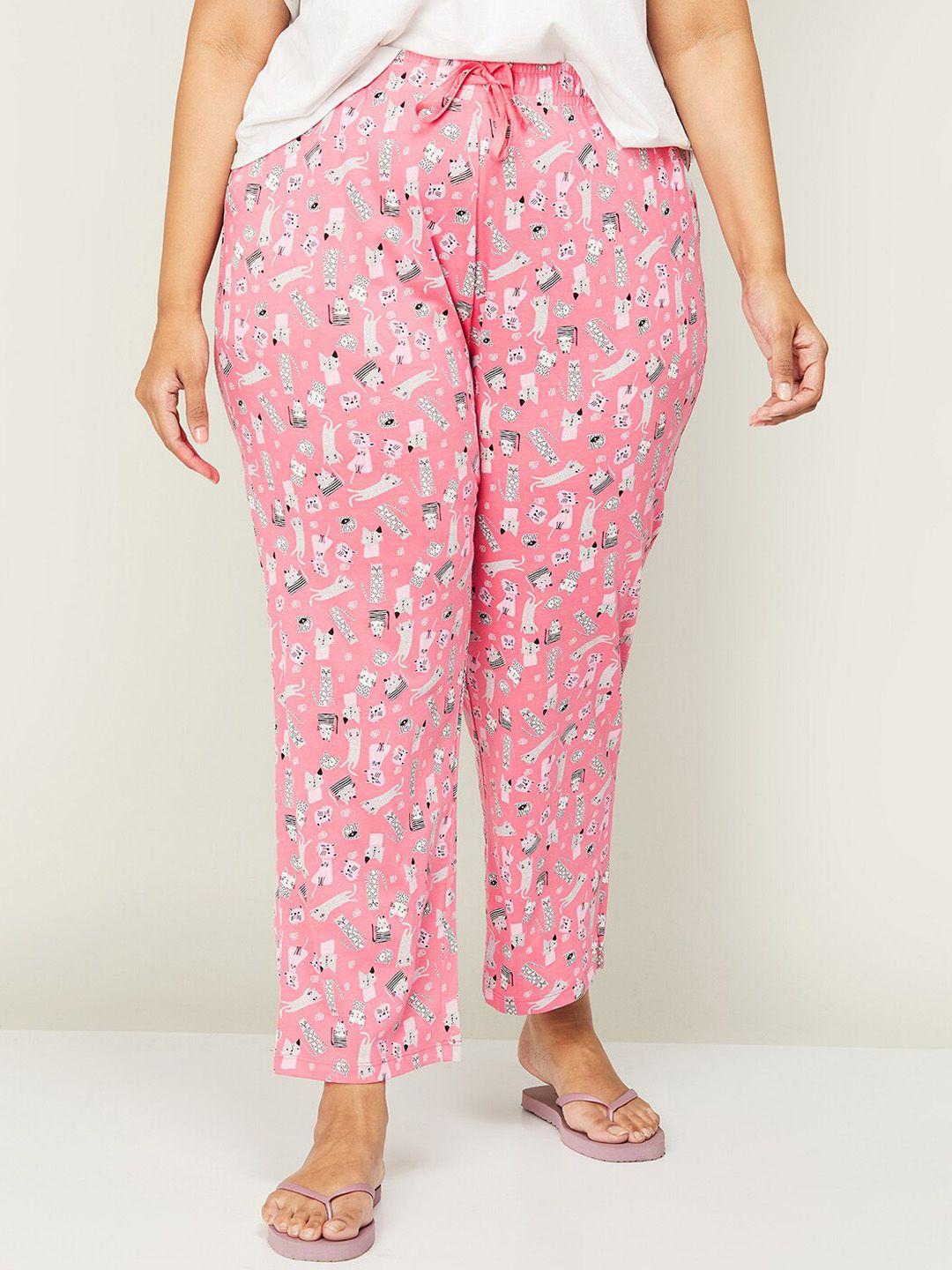 nexus women plus size printed cotton lounge pants