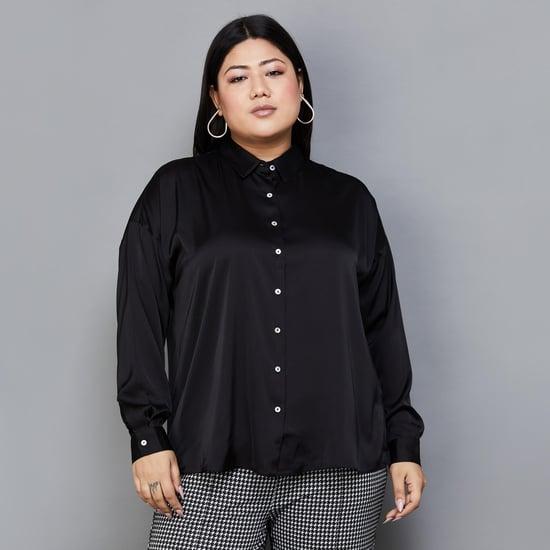 nexus women solid regular fit shirt