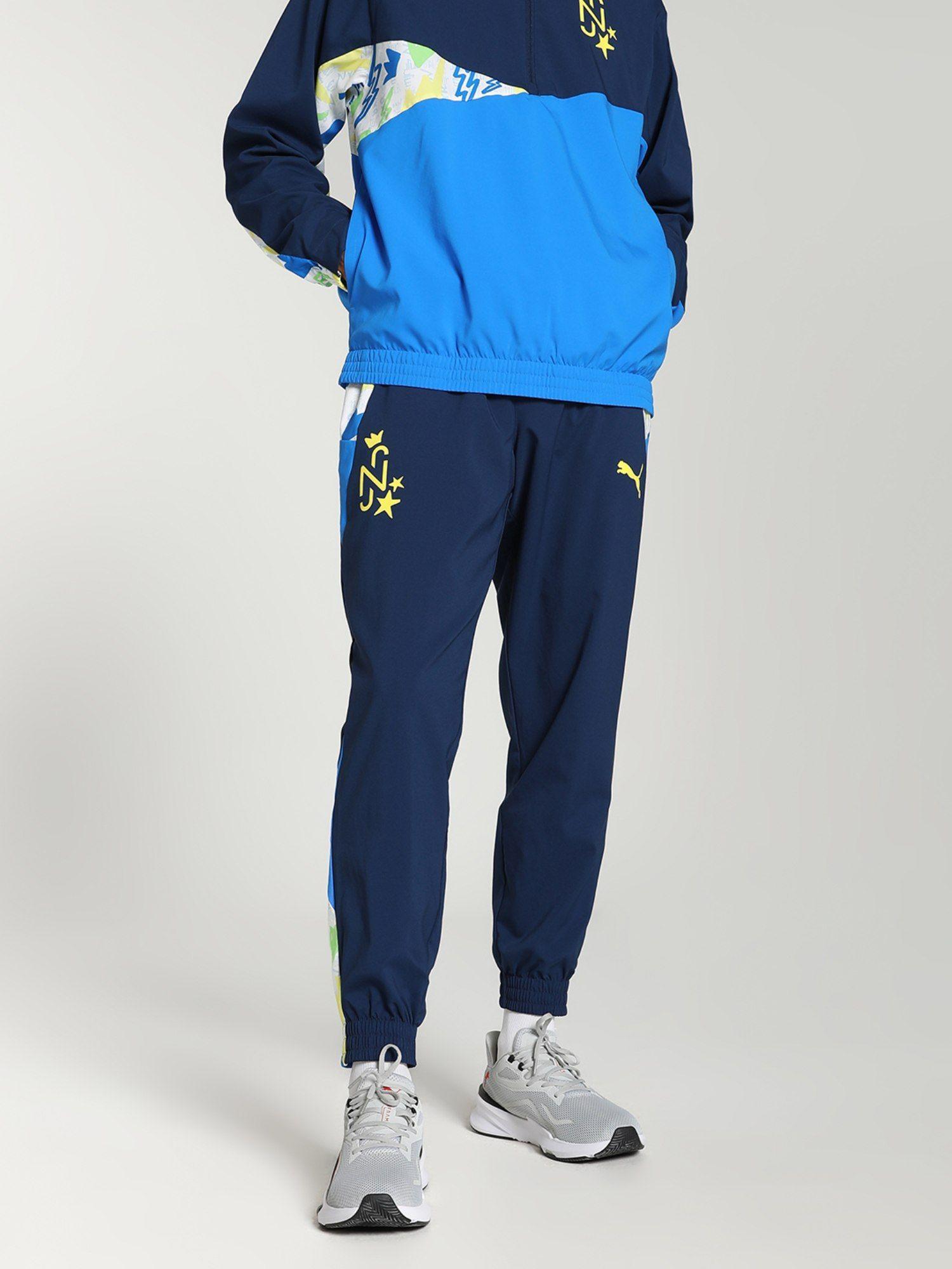 neymar jr men navy blue joggers