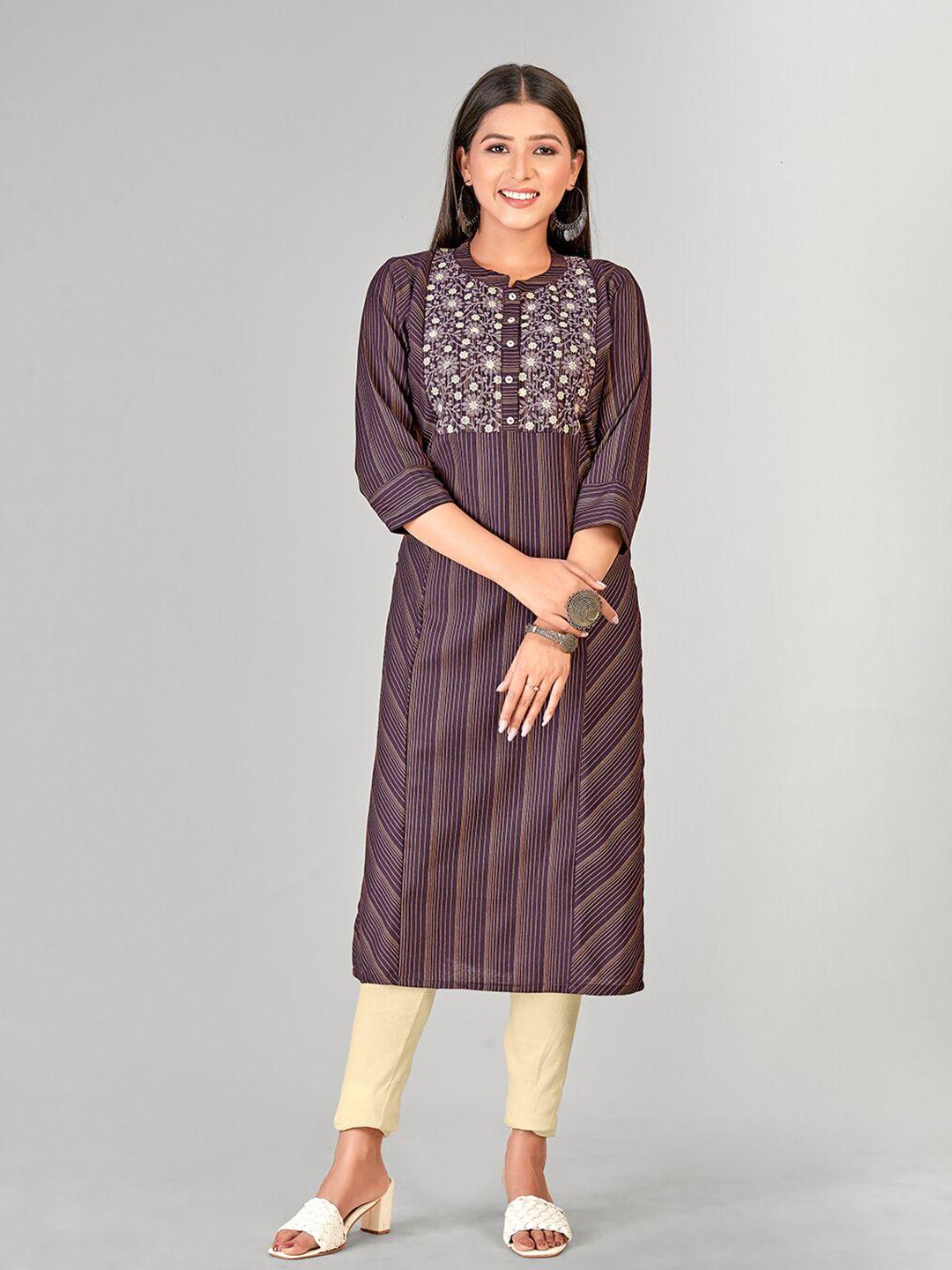 nh kapdewala ethnic motifs printed thread work cotton kurta