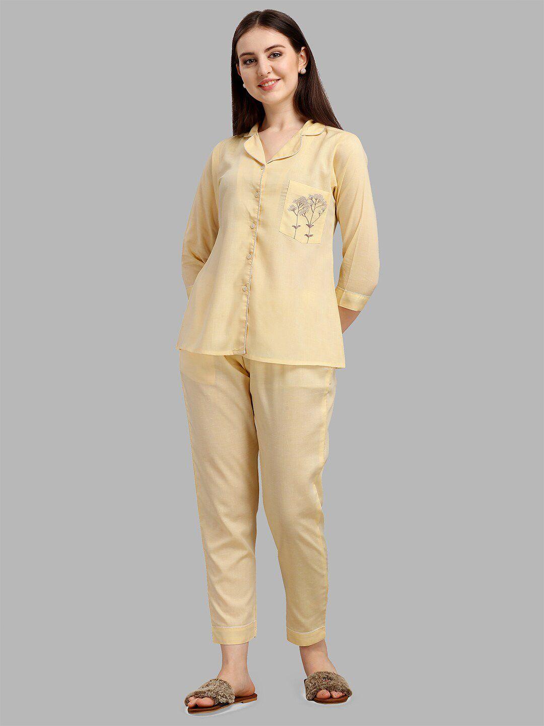 nh kapdewala women 2 pieces pure cotton night suit