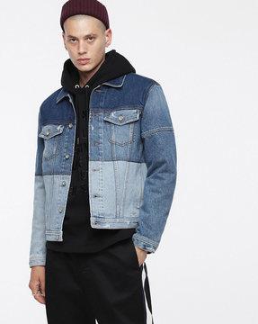 nhill colourblock denim jacket