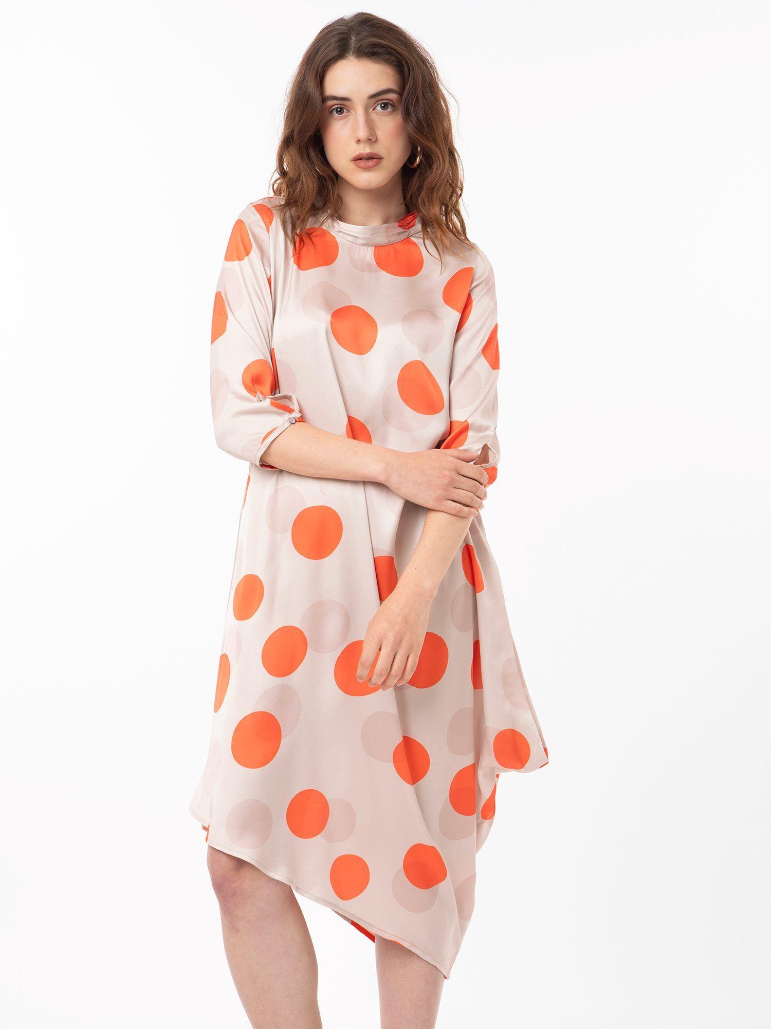 nia polka dot print dress