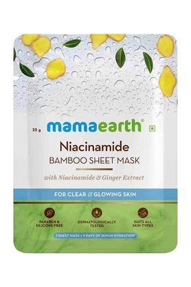 niacinamide bamboo sheet mask with niacinamide and ginger extract for clear and glowing skin
