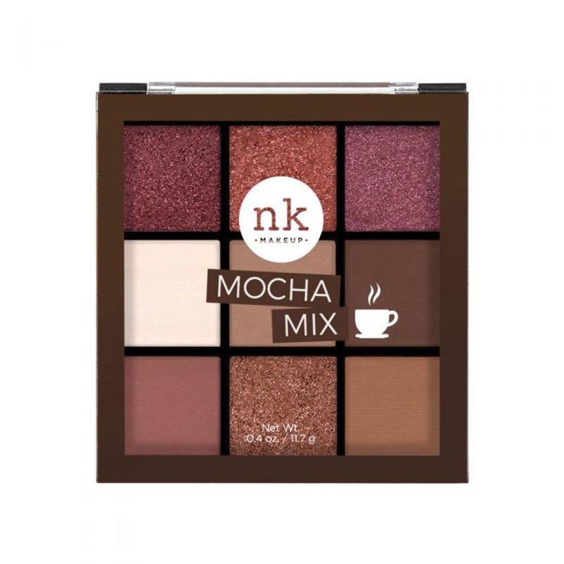 nicka k nine color eyeshadow palette - mocha mix